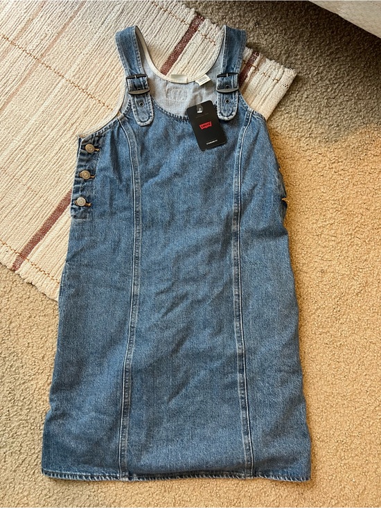 Levi's | Dresses | Levis Classic Denim Overall Dress In Blue